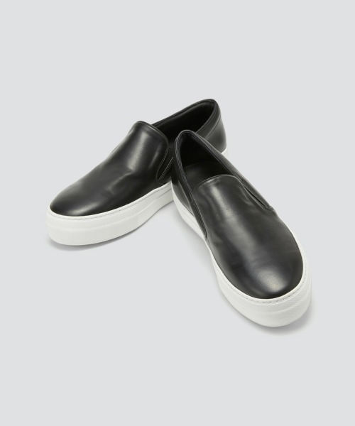 スリッポン GIOIA メンズ スムース スリッポン 3.5cm BLACK メンズの画像