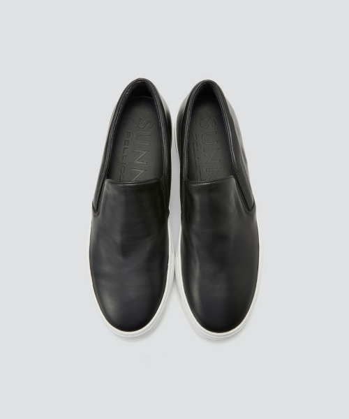 スリッポン GIOIA メンズ スムース スリッポン 3.5cm BLACK メンズの画像