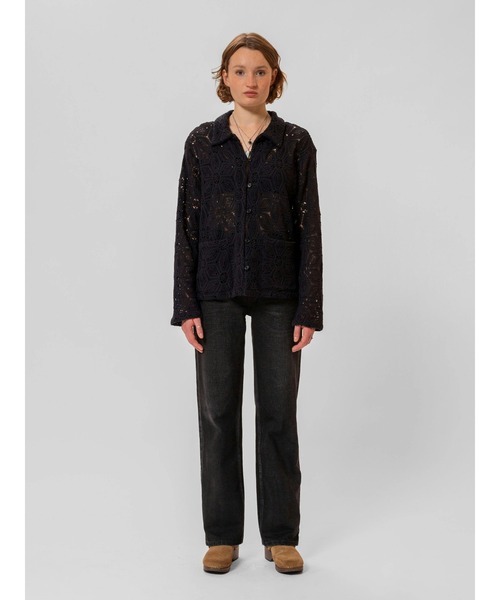 ニット セーター Anita かぎ針編みライクニット カーディガン レディース Nudie Jeans ニット セーター Anita かぎ針編みライクニット