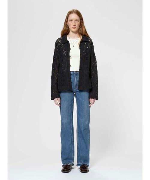 ニット セーター Anita かぎ針編みライクニット カーディガン レディース Nudie Jeans ニット セーター Anita かぎ針編みライクニット