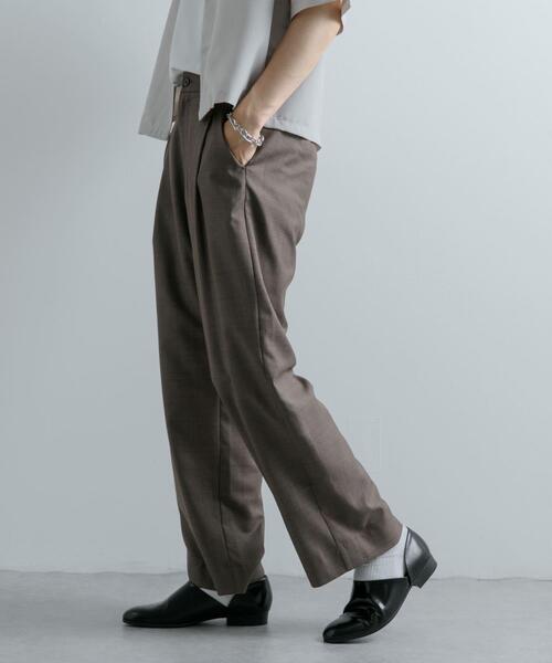 SENSE OF PLACE by URBAN RESEARCH パンツ チェックワンタックワイド