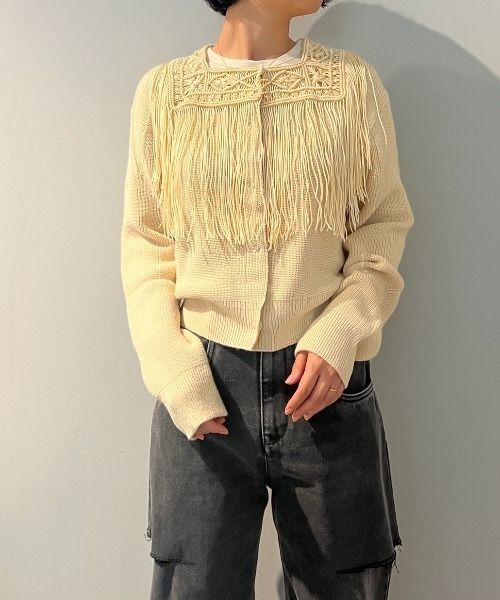 PONTI カーディガン Knotting Collar Cardigan レディース : ZOZOTOWN 