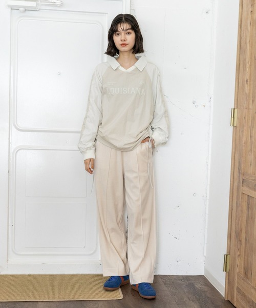 niko and…（ニコアンド） パンツ ラビットタッチベロアパンツ