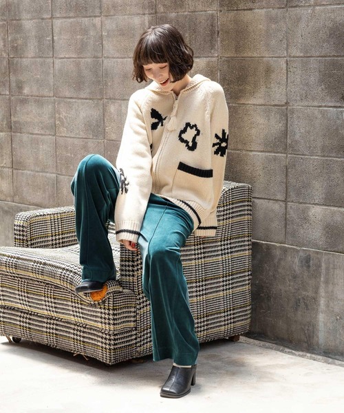 nikoand...ベロアラインZIPブルゾン＆ラビットタッチベロアパンツロング 楽天市場】【SALE／10%OFF】ラビットタッチベロアパンツ niko