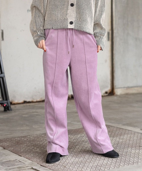 niko and…（ニコアンド） パンツ ラビットタッチベロアパンツ