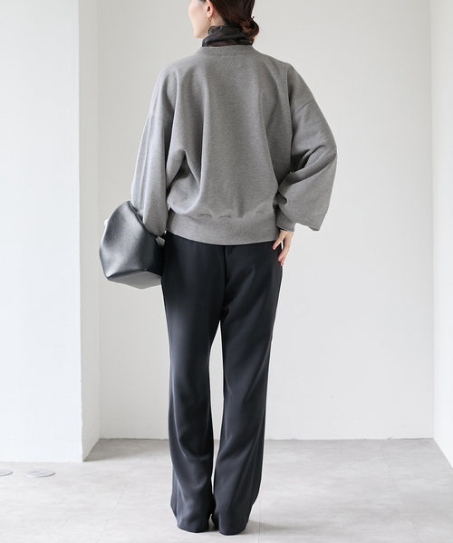 ヴェルメイユ パー イエナ コットン100%裏起毛ゆったりスウェットプルオーバー cotton silk crew プルオーバー（ニット／セーター）｜VERMEIL