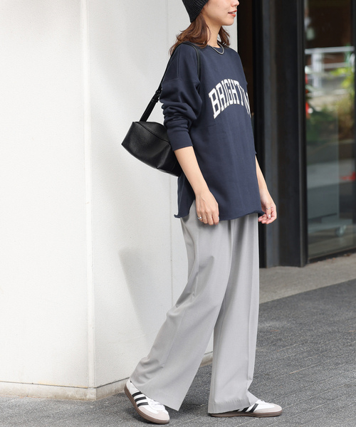 ジャーナルスタンダード　・JOURNAL STANDARDフェードロゴスウェット JOURNAL STANDARD relume トレーナー スウェット オフショルロゴ