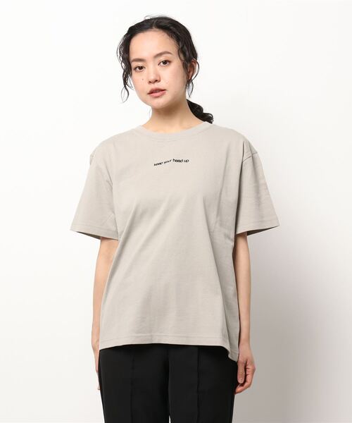 GYDA リブ編み ホワイト 半袖 トップス Free size GYDA 「GYDA」 半袖Tシャツ FREE ホワイト レディース