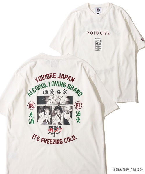 ADPOSION tシャツ 「YOIDORE × カイジ」刺繍MIX バックプリントT