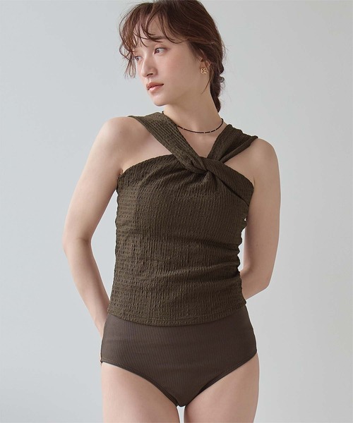SEA DRESS（シードレス） 水着 ツイストノースリーブハイウエスト