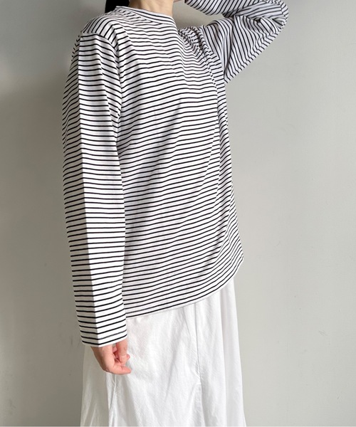 tシャツ ST:MONTKEMMEL モンケメル BLIND BORDER L/S TEE ボーダーロングスリーブTシャツ レディース メンズ