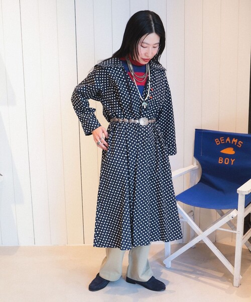 BEAMS BOY セーラーカラーチュニック ネイビー BEAMS BOY セーラーカラーチュニック ネイビー