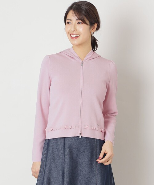 TO BE CHIC（トゥー ビー シック） パーカー レーヨンナイロン フリル