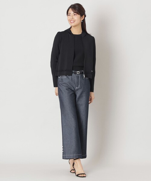 TO BE CHIC（トゥー ビー シック） パーカー レーヨンナイロン フリル