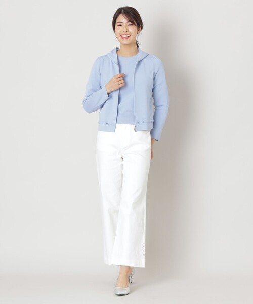 TO BE CHIC（トゥー ビー シック） パーカー レーヨンナイロン フリル