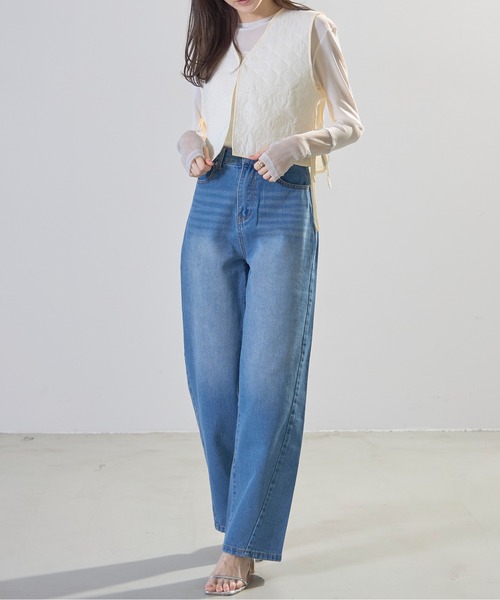 MOSCHNO JEANS ベスト ジレ SHIPS（シップス） ベスト ジレ 「手洗い可能」Asami 麻調合繊