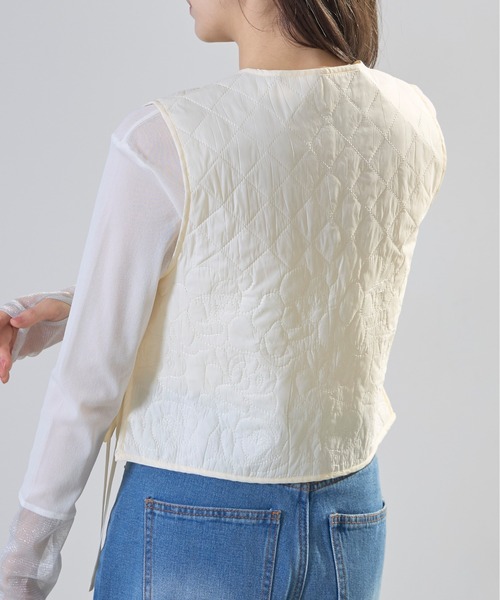 MOSCHNO JEANS ベスト ジレ SHIPS（シップス） ベスト ジレ 「手洗い可能」Asami 麻調合繊