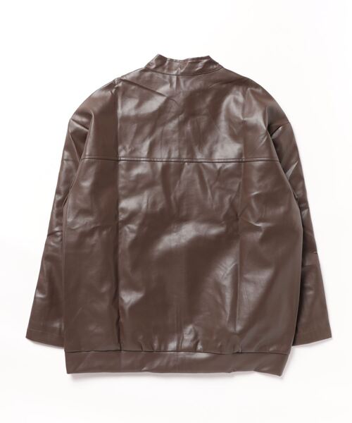 「almo」 ジップアップブルゾン FREE ブラウン レディース_画像2