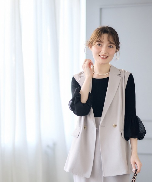 春色ジレ Sirin ベスト ジレ ショートジレ レディース : ZOZOTOWN Yahoo