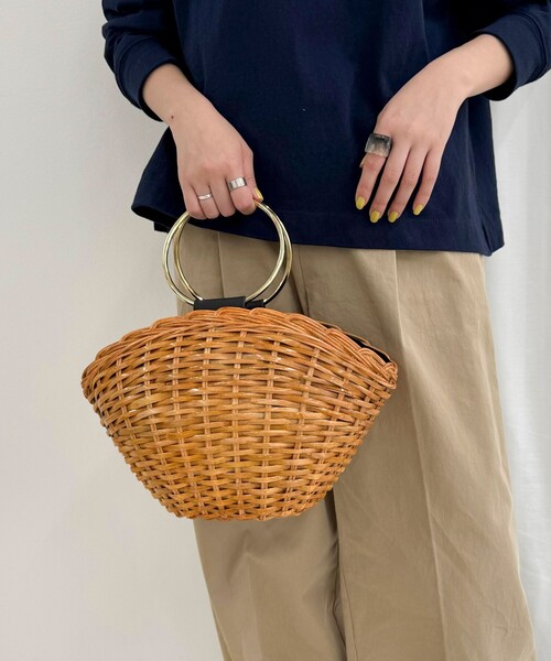 今季＜COTTO＞リングハンドル バスケットバッグ UNITED ARROWS green label relaxing｜<COTTO>リングハンドル