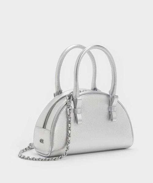 ★CHARLES&KEITH★Cockade Bowling Bag ボーリングバック/送料込 ☆CHARLES&KEITH☆Cockade Bowling Bag ボーリングバック/送料込