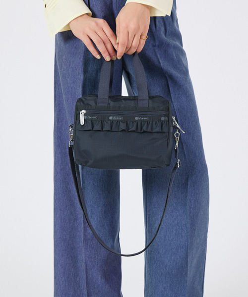 LeSportsac　RF EVERYDAY SM SATCHEL Solid Black Everyday Small Satchel Bag | LeSportsac
