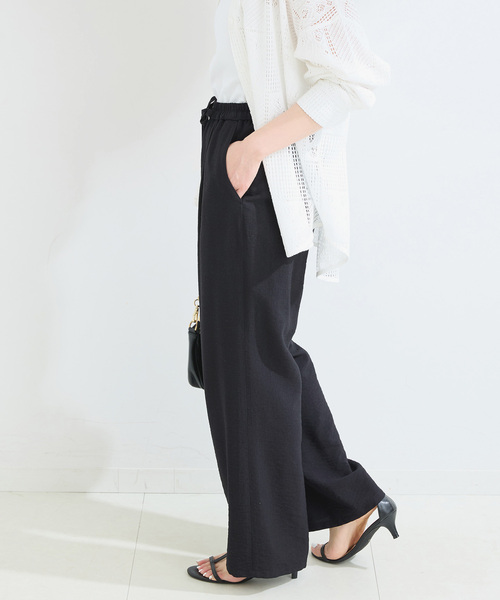 ノーブランド　スラックスフレアパンツ 25SS 極美シルエット センタープレス ブーツカット スラックス