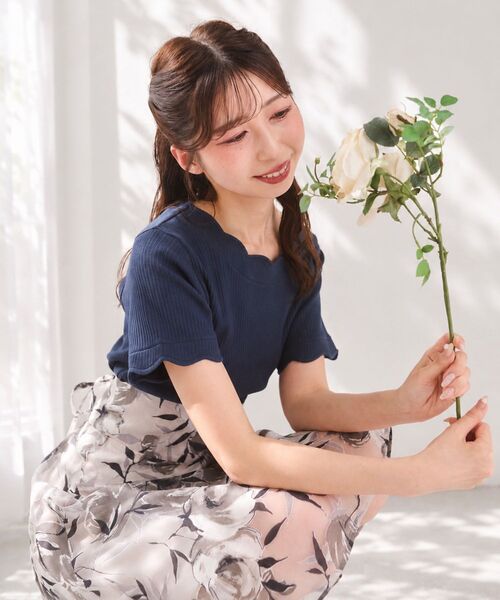 MAJESTIC LEGON（マジェスティックレゴン） tシャツ 半袖 スカラップ