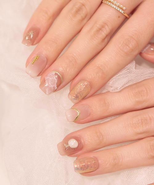 ネイルチップ紫陽花梅雨3Dてるてる坊主ニュアンスオーロラ985 2025年