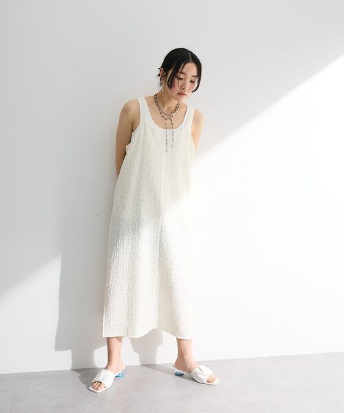 Green Parks（グリーンパークス） ワンピース 表面感キャミワンピース