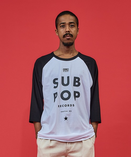 SUB POP tシャツ 3/4 BASEBALL TEE“FUTURA” / 3/4 ベースボール ティー