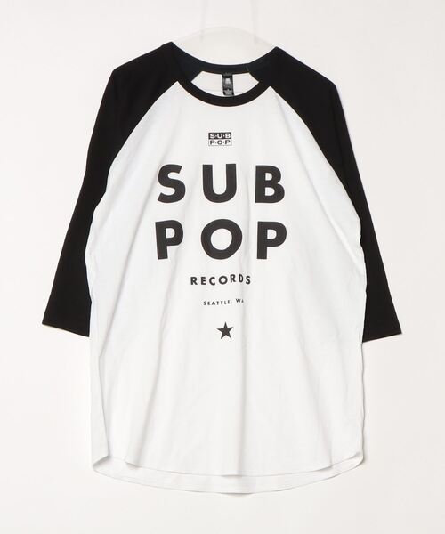 SUB POP tシャツ - 3/4 BASEBALL TEE“FUTURA” メンズ レディース