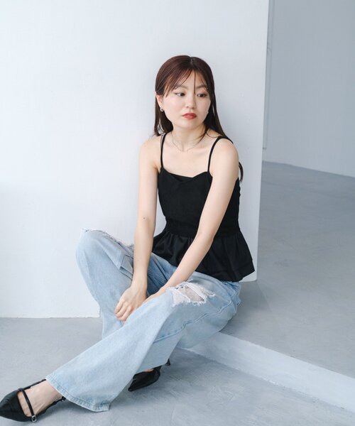 【新品】Kastane レースデニムパンツ Kastane ジーンズ デニム デニムパンツ 「高身長サイズ追加/低