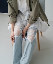 kastane レースデニム　7／6まで出品 高身長サイズ追加/低身長サイズ/3サイズ展開/WEB限定サイズ