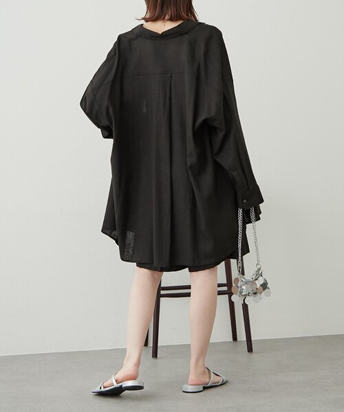 ブラウス シャツ 「willow」リネン混チュニックシャツ レディース WILLOW ブラウス シャツ 「willow」リネン混チュニックシャツ