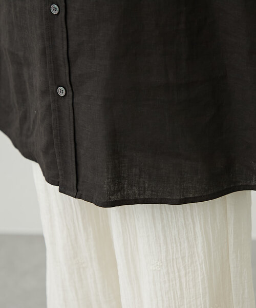 ブラウス シャツ 「willow」リネン混チュニックシャツ レディース WILLOW ブラウス シャツ 「willow」リネン混チュニックシャツ
