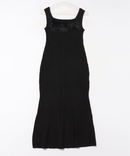 「MERCURYDUO」 ニットワンピース MEDIUM ブラック レディース_画像3