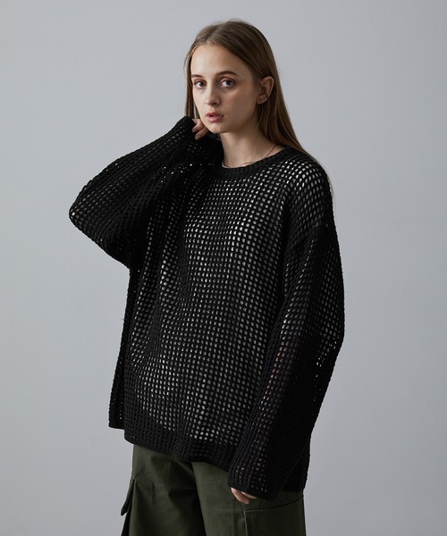 「CLEL」 長袖ニット X-SMALL ブラウン メンズ