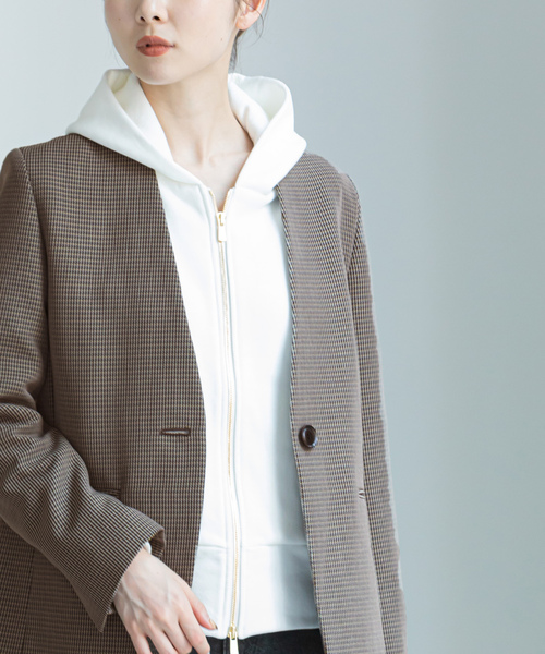 NOBLE ノーカラージャケット38 NOBLE（ノーブル） ノーカラージャケット 38 ブラック レディース