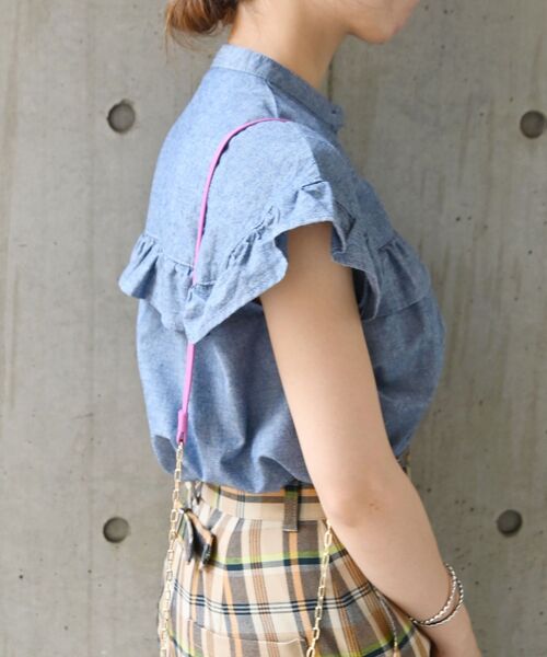 「SHIPS any」 半袖ブラウス ONE SIZE ネイビー レディース SHIPS any 「SHIPS any」 半袖ブラウス ONE SIZE ネイビー