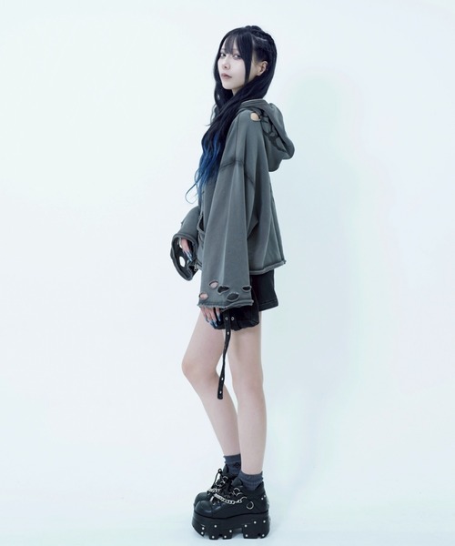 REFLEM パーカー 「REFLEM/レフレム」2WAYクロップドZIPパーカー