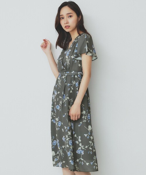 チェスティ カシュクールフラワーワンピース ワンピース 上品 清楚 大人可愛い index ワンピース カシュクールフラワーワンピース「洗濯機洗い
