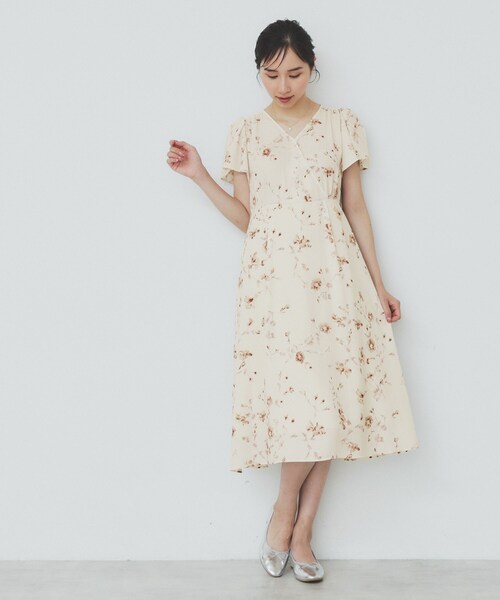 index（インデックス） ワンピース カシュクールフラワーワンピース