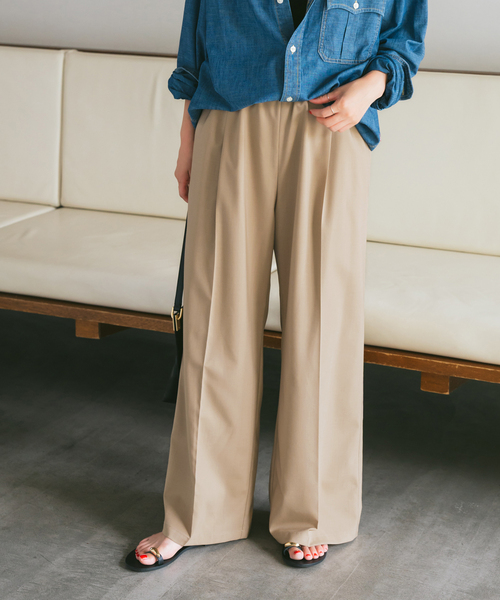 【新品.未使用】Spick&Span パンツ　Lサイズ Spick＆Span スラックス パンツ 「追加2」手洗い可 / トロ