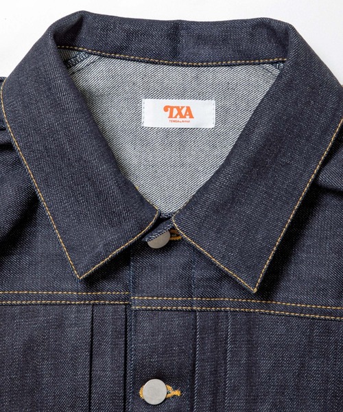 TXA デニムジャケット gジャン Box-shaped Denim Jacket Indigo メンズ