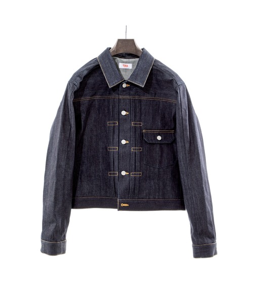 TXA デニムジャケット gジャン Box-shaped Denim Jacket Indigo メンズ