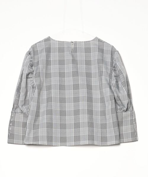 [RANDA] в клетку 7 минут рукав блуза 0 серый женский 