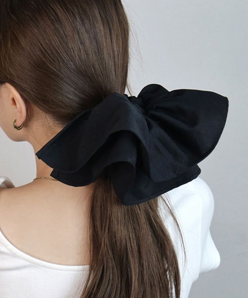 Ameri♡さんへ 新作 レイヤードフリル シュシュ ブラック Ameri♡さん