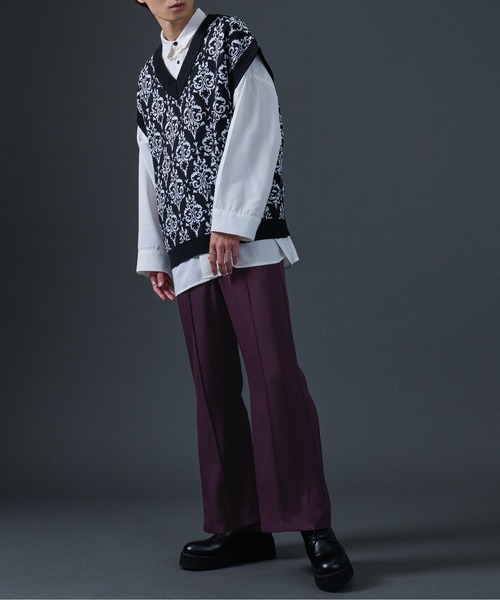 「Ellno Loset」 Vネックニット MEDIUM ブラック メンズ