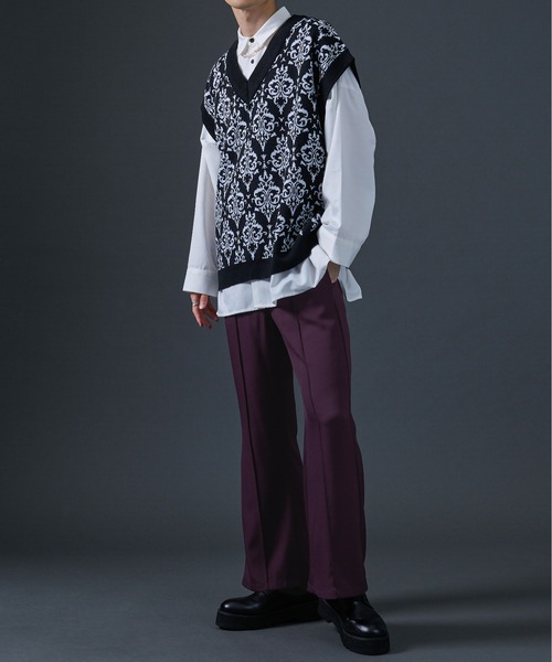 「Ellno Loset」 Vネックニット MEDIUM ブラック メンズ